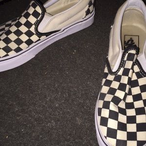 Slip on checkered vans